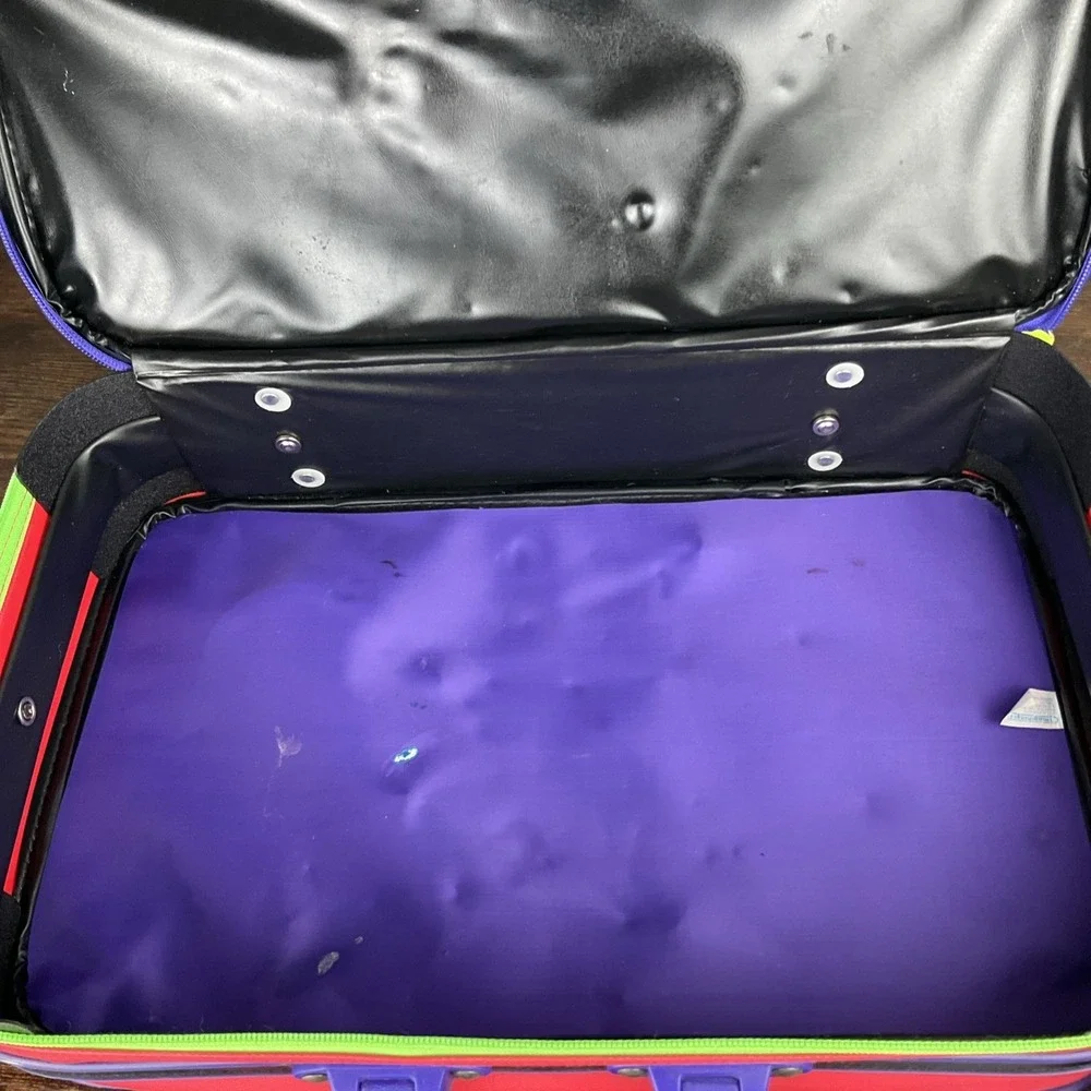 Teenage Mutant Ninja Turtles III Vintage Colorblock Suitcase Luggage Bag 1993